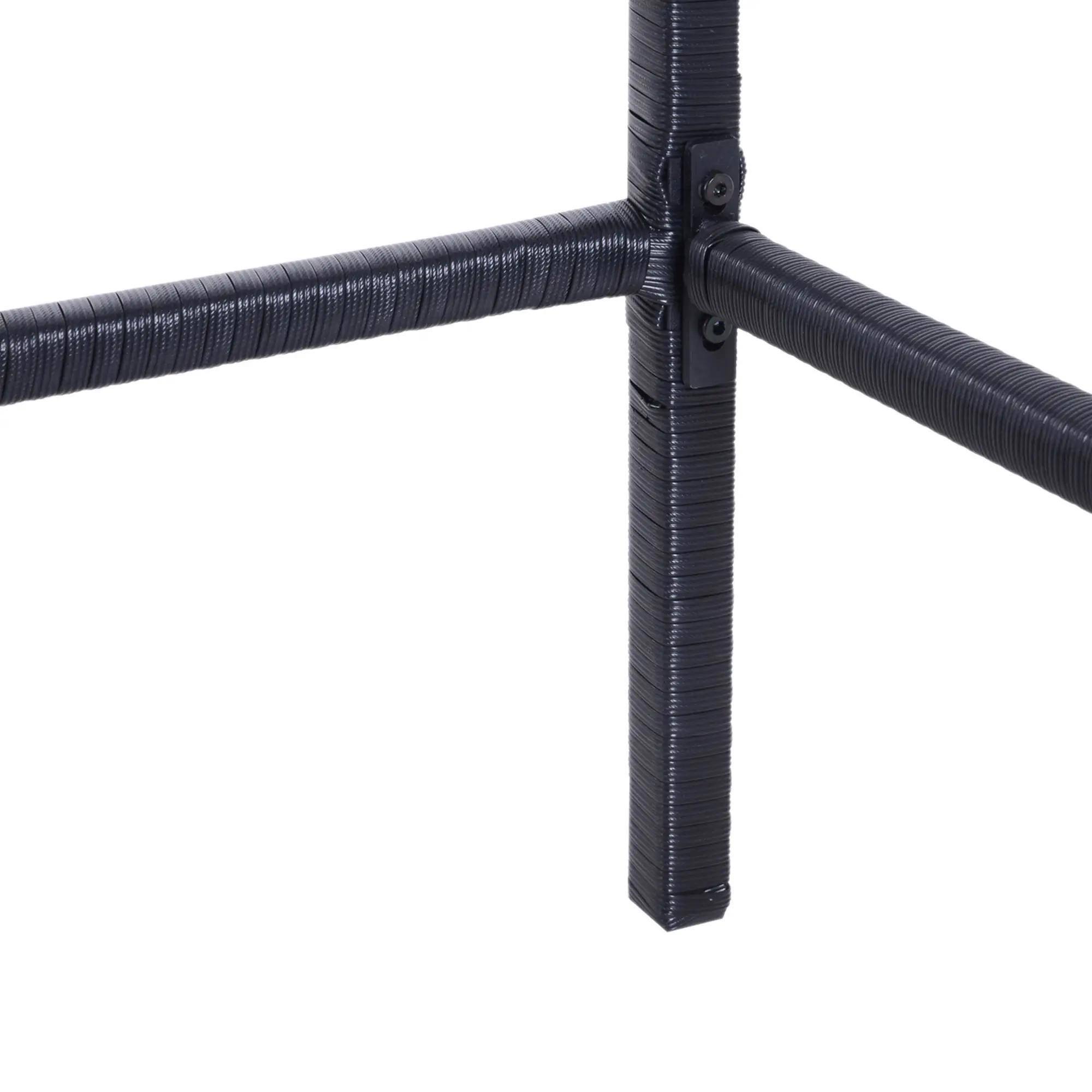 Alt View 4. Spaco - Spaco 3pcs Rattan Bar Set with Glass Top Table, 2 Bar Stools for Outdoor - Black.