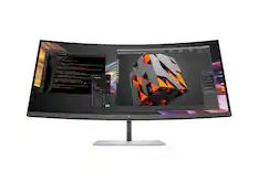 Front. HP - HP Series 7 Pro 37.5 inch WQHD+ Thunderbolt 4 Computer Monitor - 738pu 37.5" WQHD+ (3840 x 1600) - black.