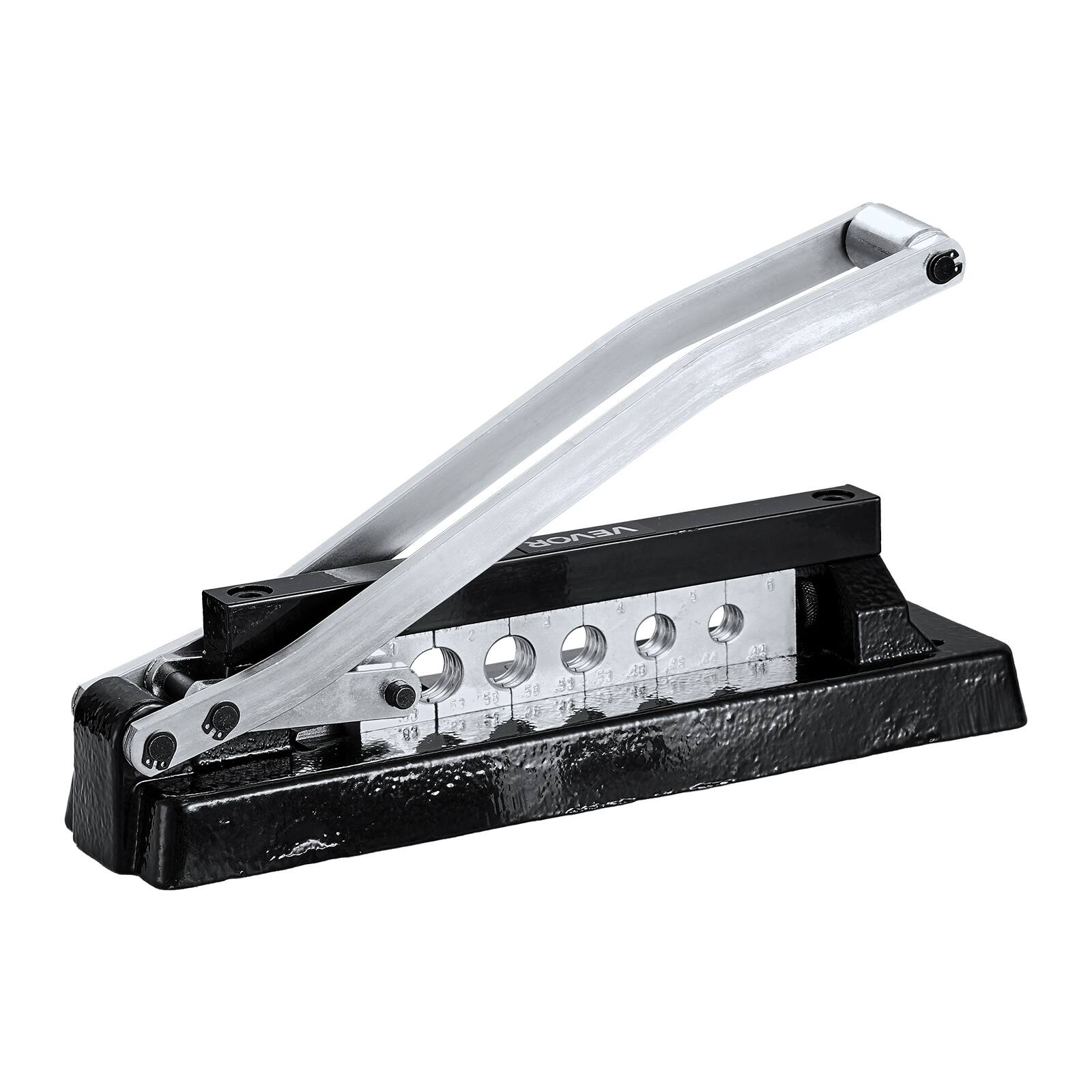 Alt View 5. VEVOR - Heavy Duty Ferrule Hose Crimper, Standard Bench Hose Crimping Tool with 100pcs Ferrules (0.593" & 0.625" ID) - Black+Sliver.