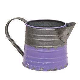 BreeBe - Mini Violet & Galvanized Metal Water Pitcher - Multi
