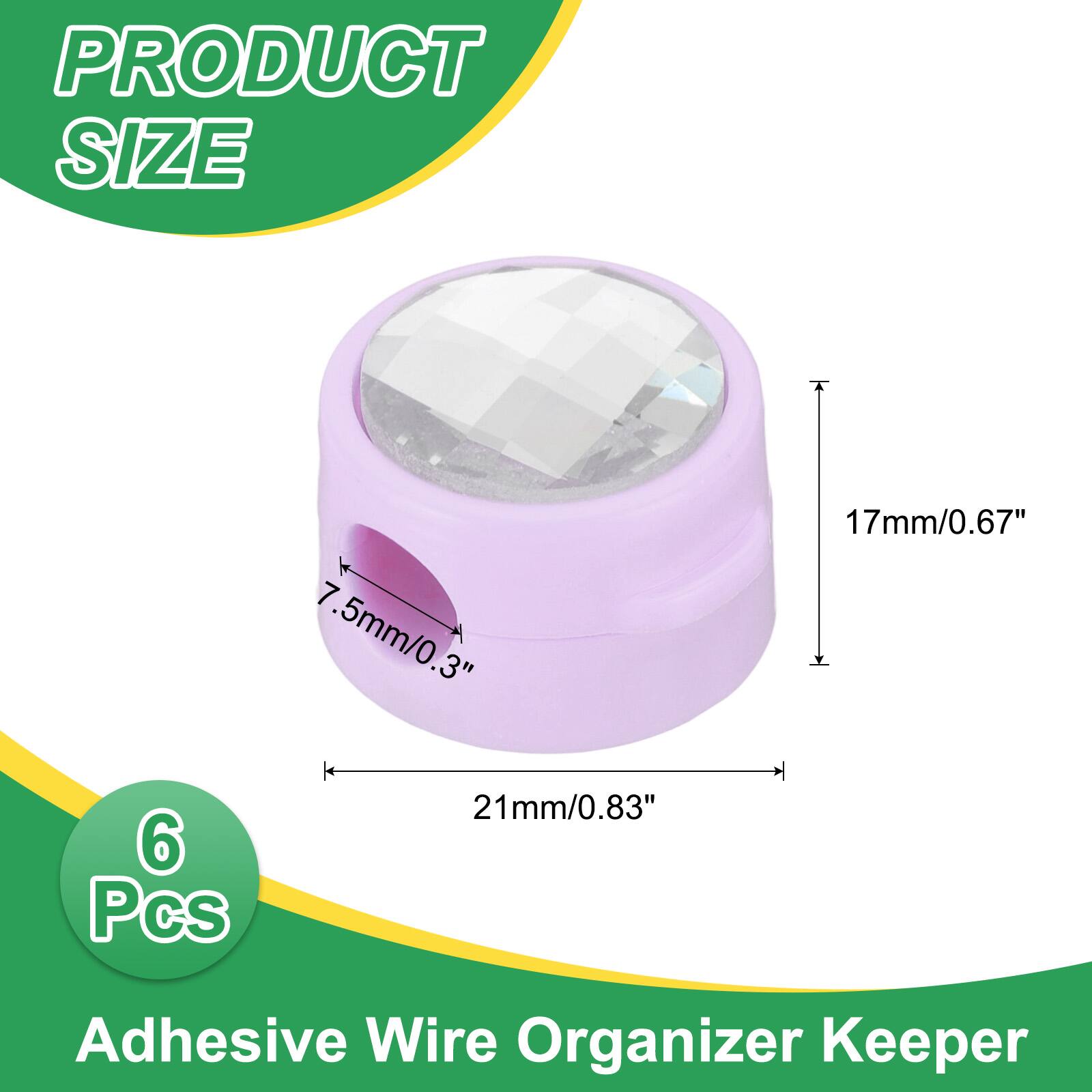 PRODUCT SIZE  
7.5mm/0.3"  
17mm/0.67"  
21mm/0.83"  
6 Pcs  
Adhesive Wire Organizer Keeper