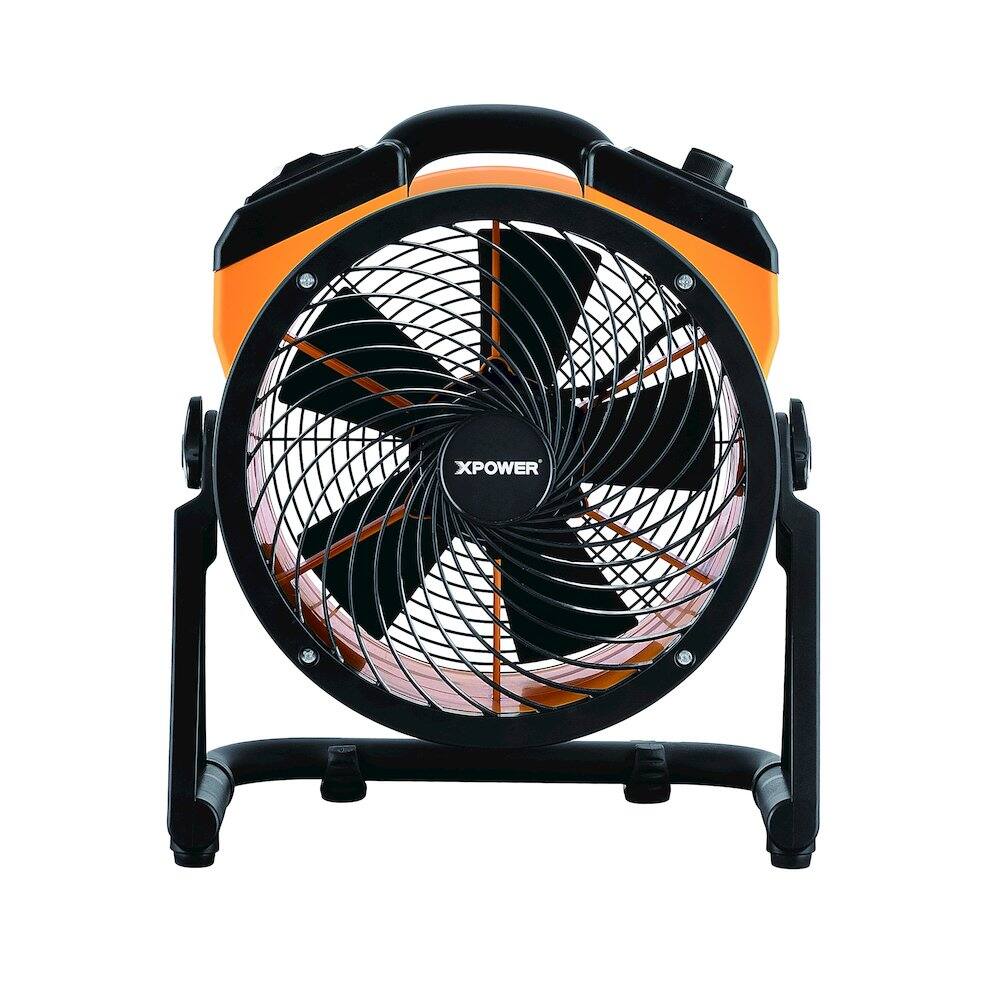 Back. XPOWER - Cordless Rechargeable 11" Sealed Brushless DC Motor Air Circulator Utility Fan - Yellow.