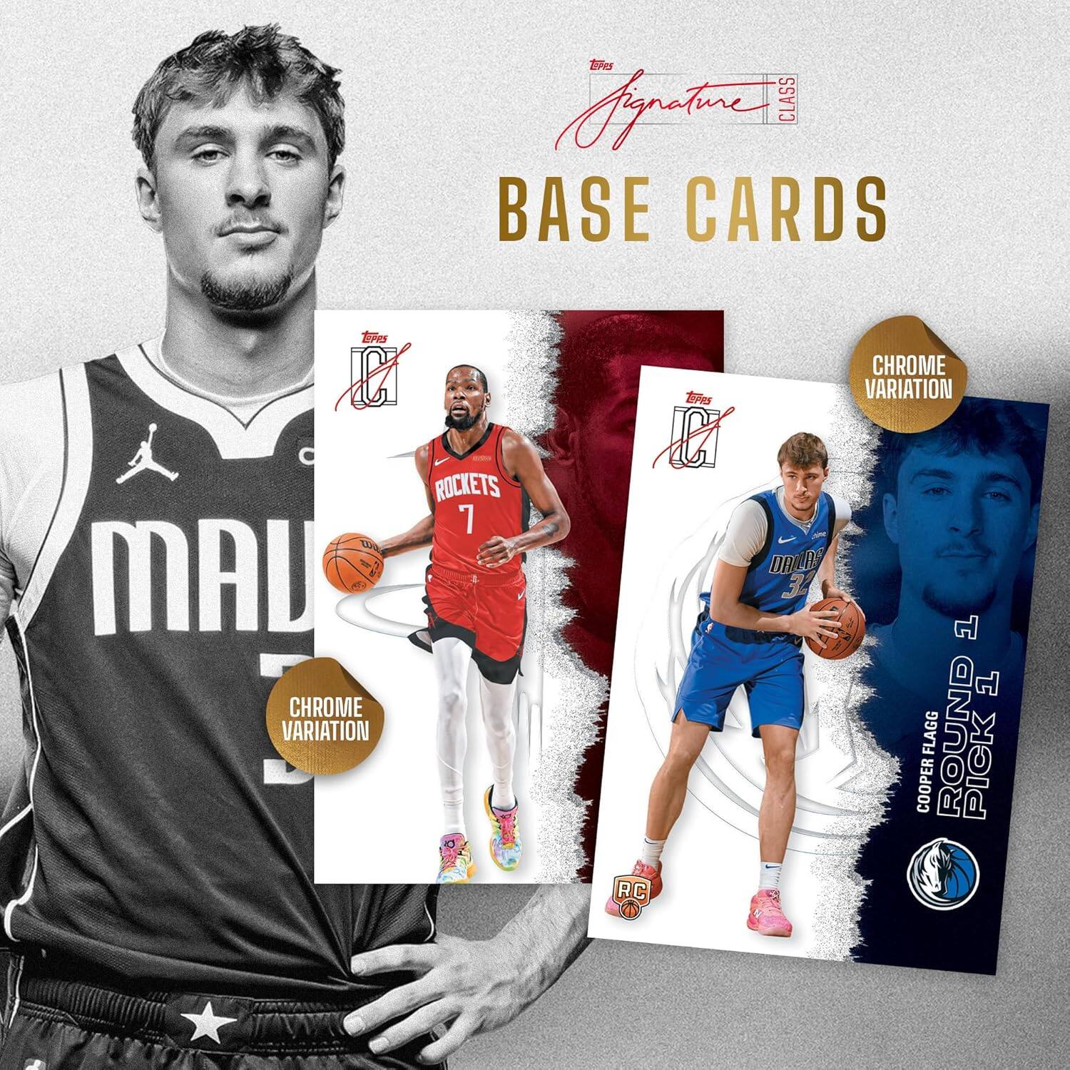 EPES Agat CLASS BASE CARDS Tna CHROME M VARIATION - A ROCKETS 7 1 DRARS MAU a I 32 CHROME VARIATION FLAGG ROUND COOPER PICK RC