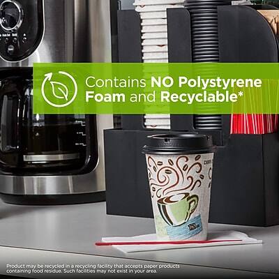 Contains NO Polystyrene Foam and Recyclable*

Product may be recycled in a recycling facility that accepts paper products containing food residue. Such facilities may not exist in your area.