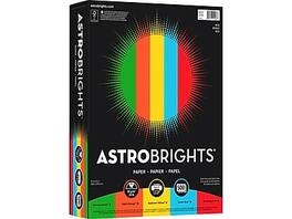Astrobrights - Colored Paper, 24 lbs., 8.5" x 11", Eco Colors, 500 Sheets/Ream - Assorted Colors