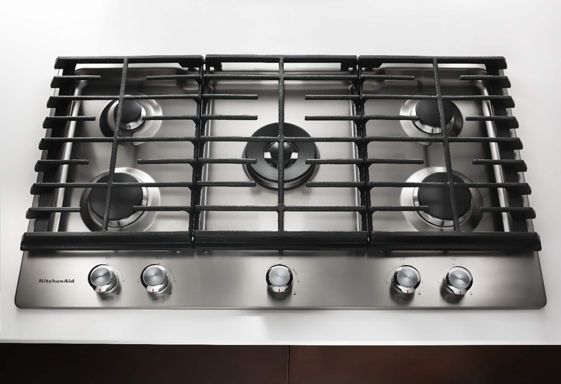 Alt View 17. KitchenAid - 30" Built-In Gas Cooktop - Stainless steel.