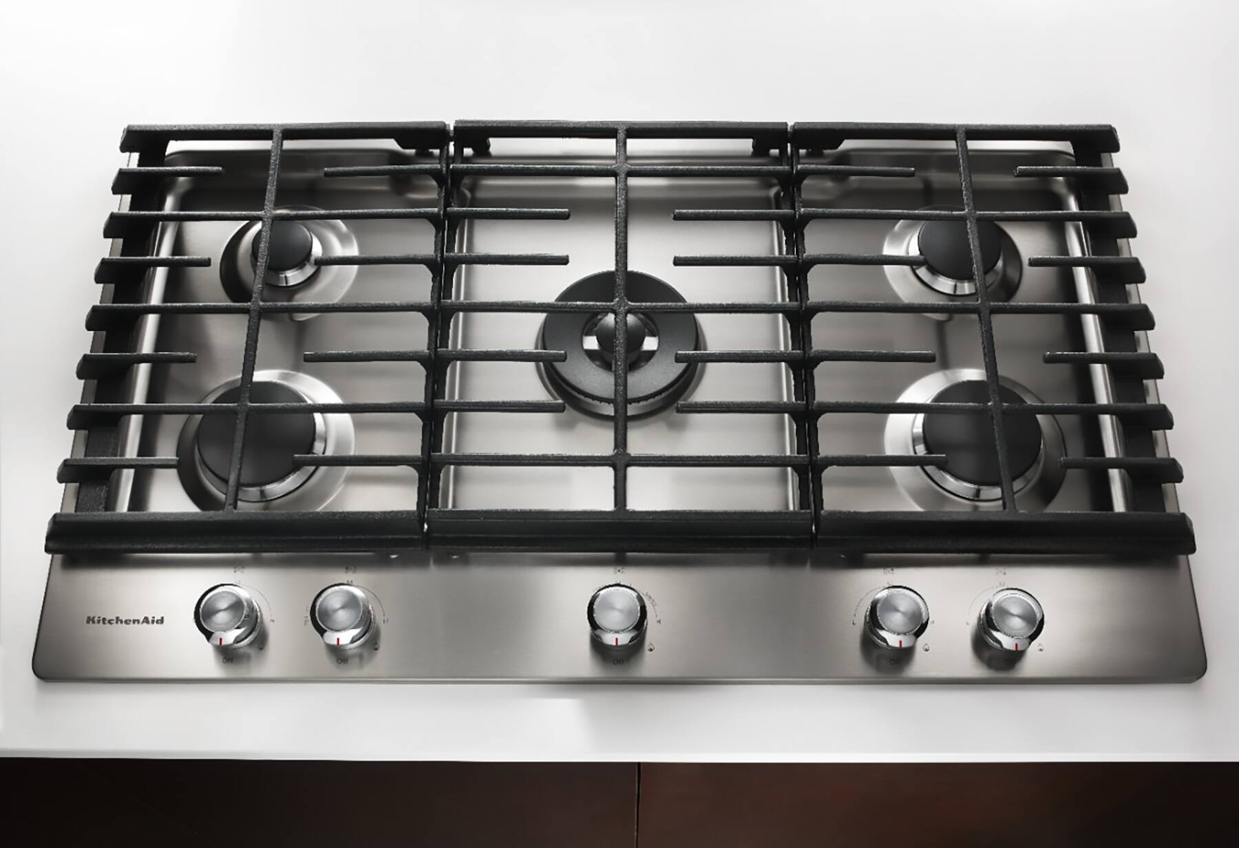 Alt View 17. KitchenAid - 30" Built-In Gas Cooktop - Stainless steel.