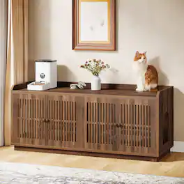 Tribesigns - Office Storage Cabinet, For Everyday Organization in Workspaces and Office Reception Areas - Brown