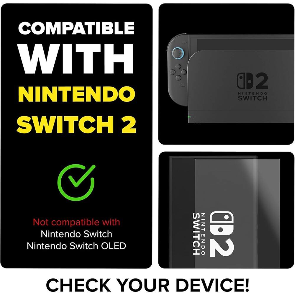 COMPATIBLE WITH NINTENDO SWITCH 2

Not compatible with Nintendo Switch Nintendo Switch OLED

CHECK YOUR DEVICE!