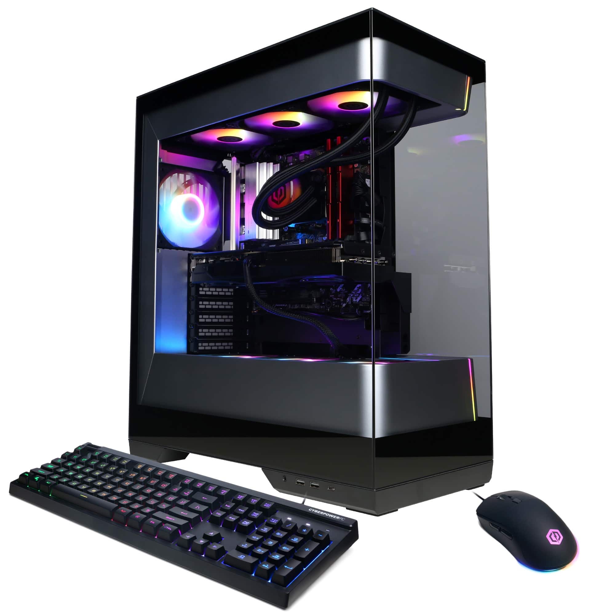 CyberPowerPC - Gaming Desktop - Intel Core Ultra 7 270K Plus - NVIDIA GeForce RTX 5080 16GB - 32GB DDR5 - 2TB PCIe 4.0 SSD - Black
