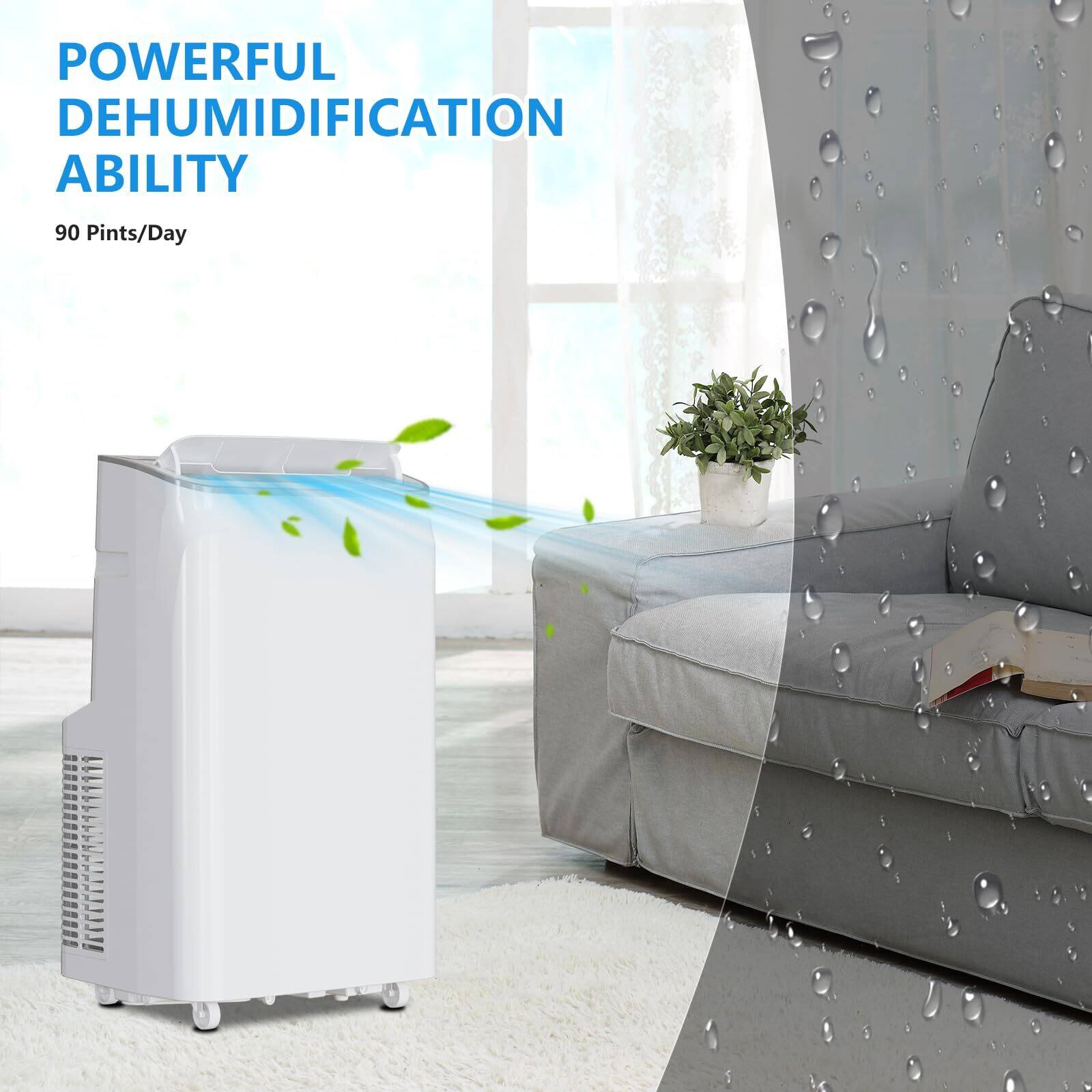 POWERFUL DEHUMIDIFICATION ABILITY  
90 Pints/Day