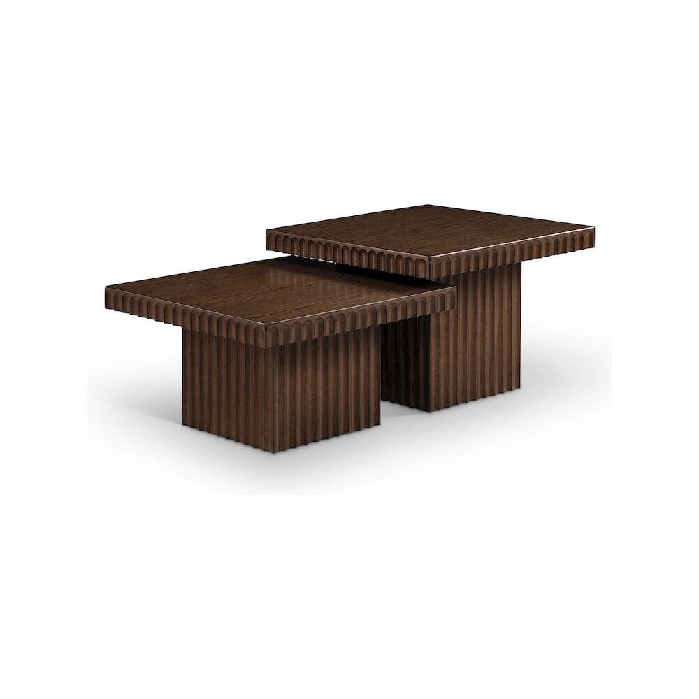 Front. Meridian Furniture - Spencer Brown Oak Veneer Coffee Table - Brown.