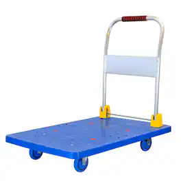 Boyel Living - Folding Heavy Duty Flatbed Cart 1320 lbs Capacity Moving Platform Truck - Blue