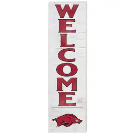 Jardine - Arkansas Razorbacks 10'' x 35'' Indoor/Outdoor Welcome Sign - White