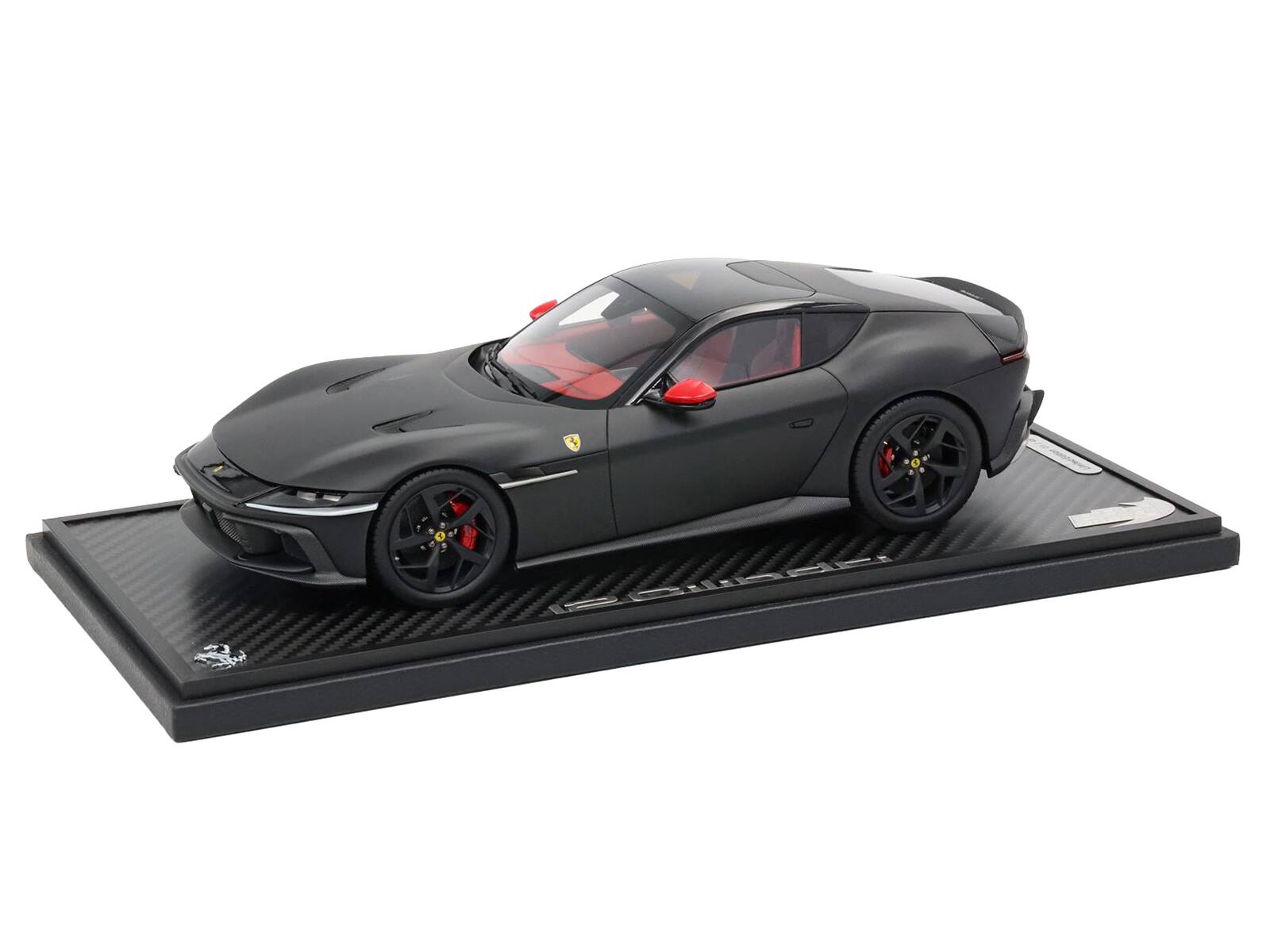Alt View 7. BBR - Ferrari 12Cilindri with Panoramic Roof Matt Black with DISPLAY CASE Ltd Ed to 48 pieces 1/18 Model Car by BBR Models.
