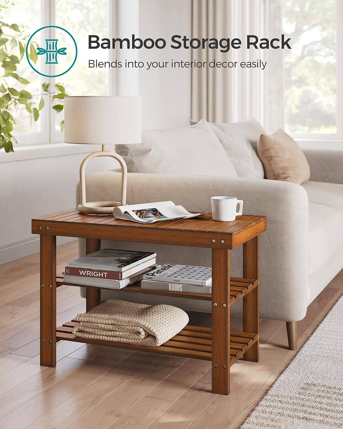 Bamboo Storage Rack  
Blends into your interior decor easily