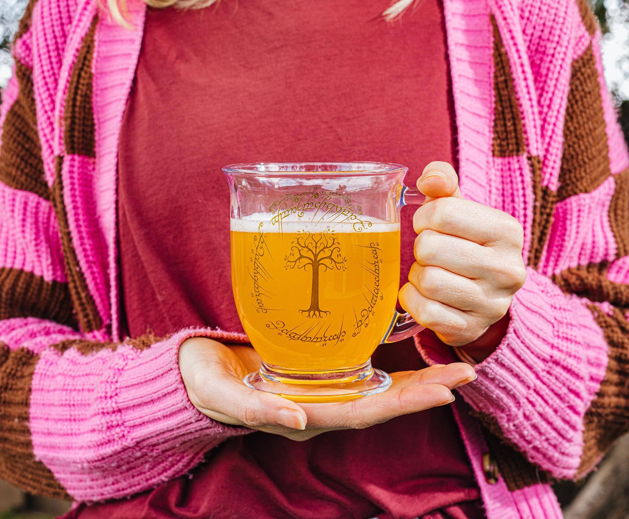 Alt View 10. Silver Buffalo - The Lord Of The Rings White Tree of Gondor Glass Mug | Holds 15 Ounces - Clear.