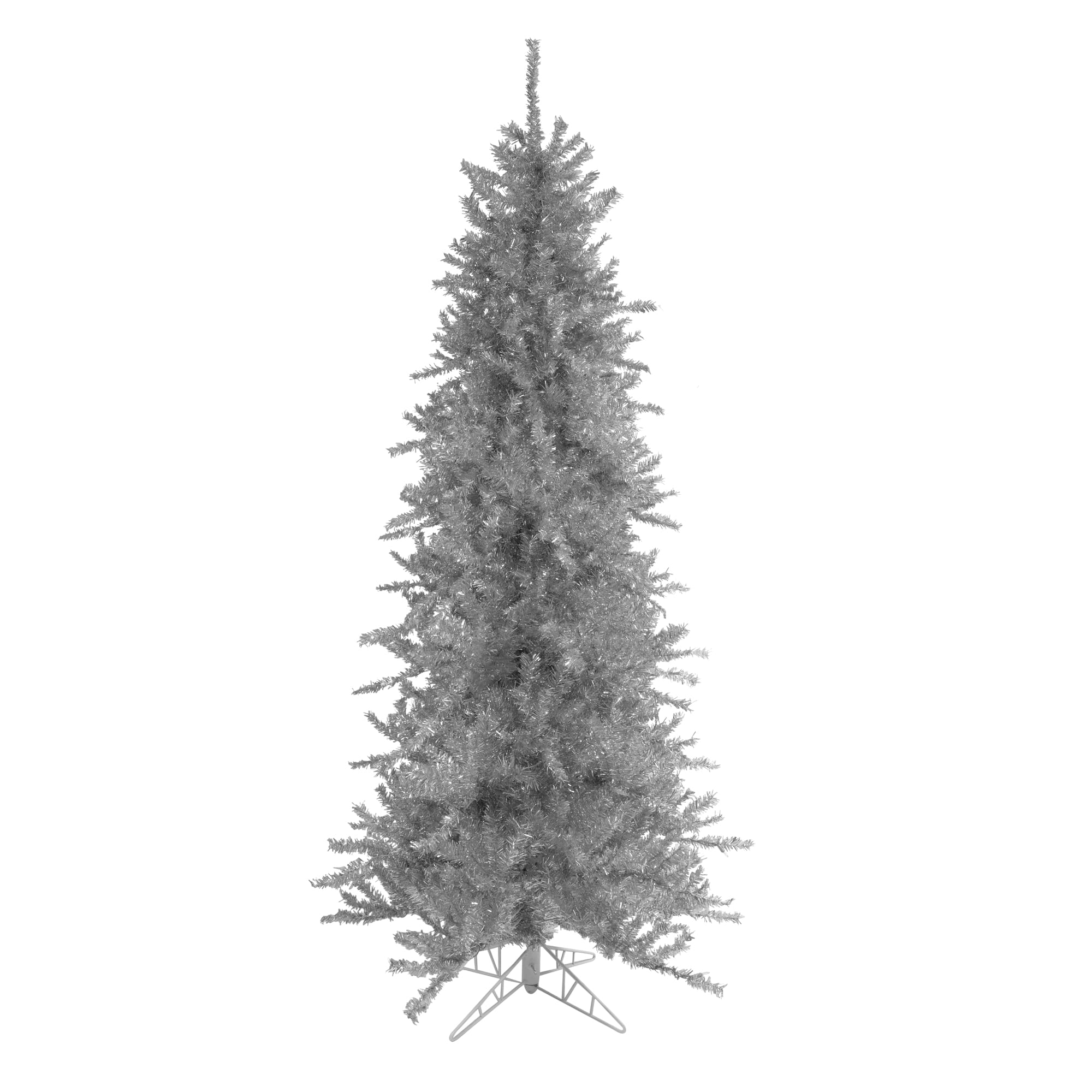 Northlight - Slim Tinsel Artificial Christmas Tree - 9' - Unlit - Silver