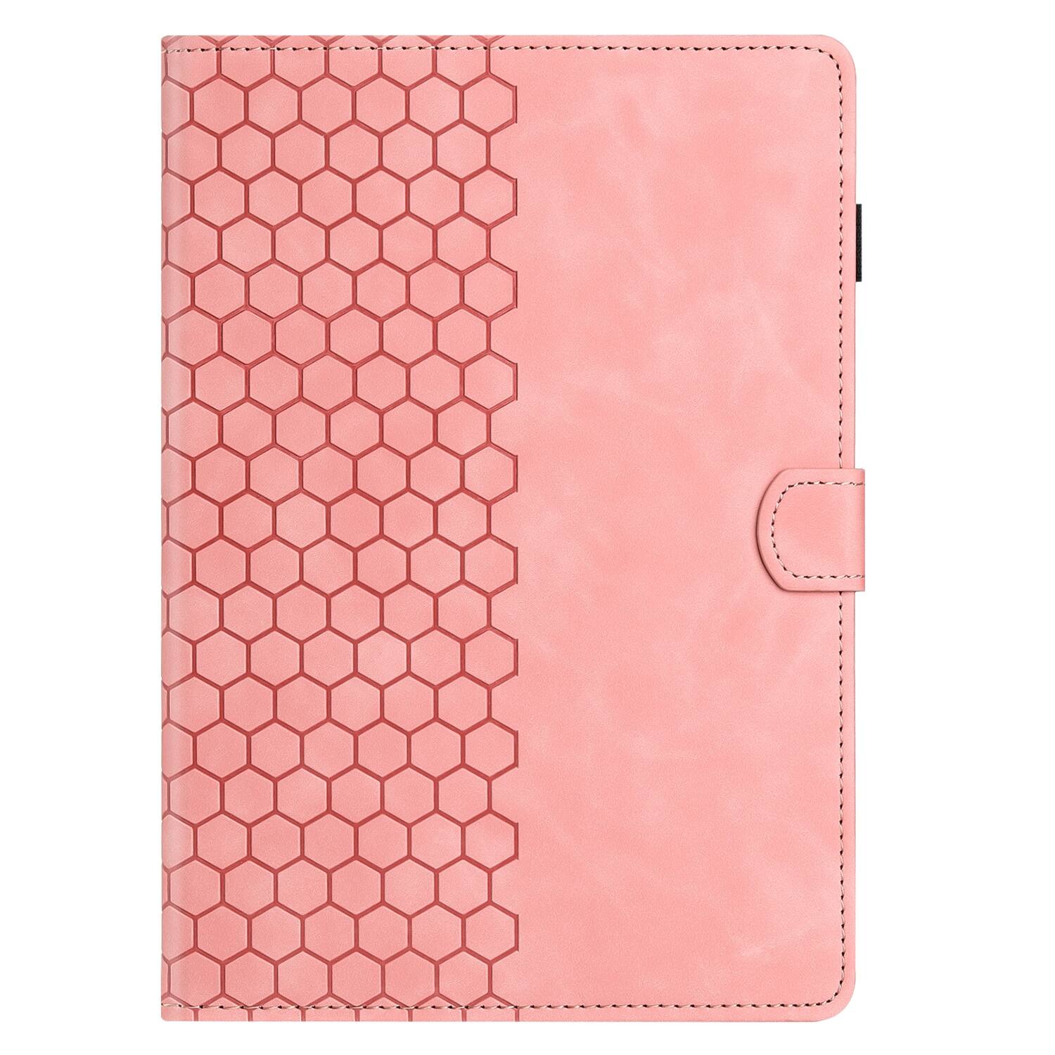 Alt View 1. Dteck - Embossed Folio Case for Apple iPad mini (A17 Pro) 2024 / iPad mini 7th/6th Gen,Faux Leather Card Slots Stand Cover - Pink.