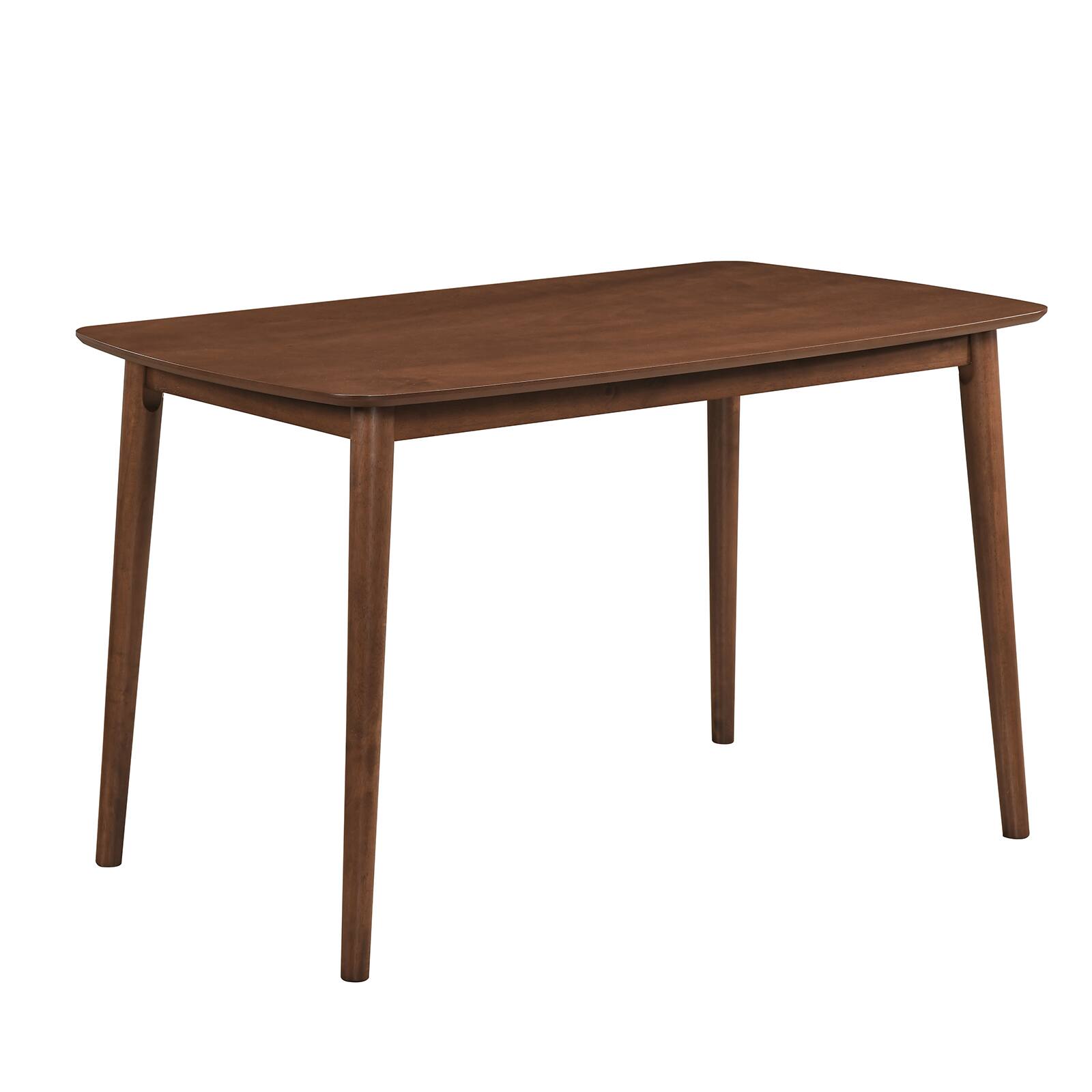Alt View 4. Gymax - Gymax Farmhouse Dining Table for 4 Rectangular Rubber Wood Kitchen Table w/Solid Frame Coffee - Gray.
