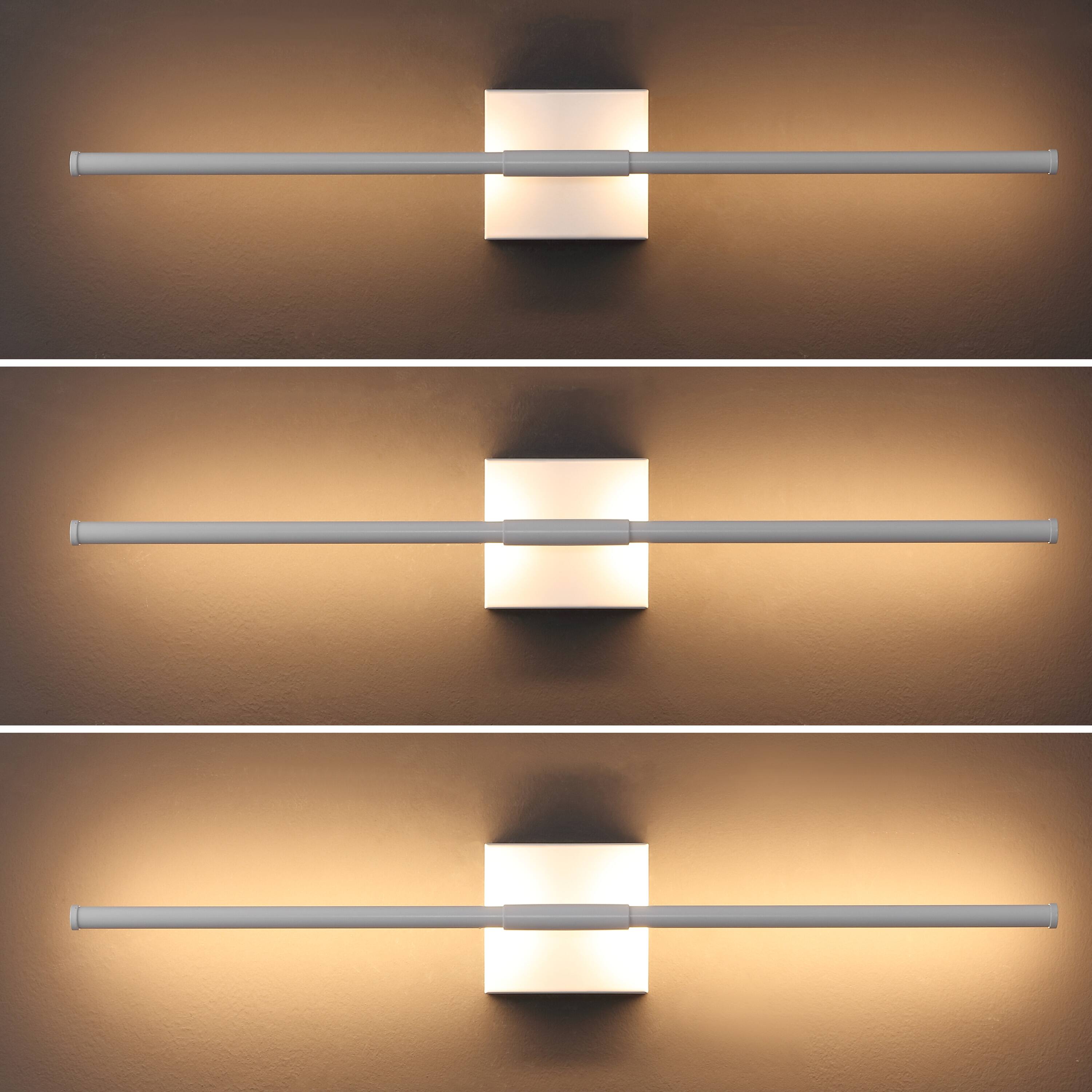 Alt View 6. Jonathan Y - Makena 28" Modern Minimalist Dimmable Integrated LED Metal Wall Sconce, White - White.