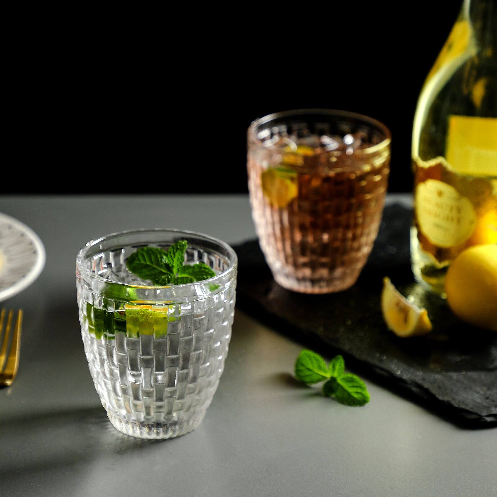 Alt View 1. BreeBe - Knitted Collection Tumbler Glasses set of 6 - Clear.