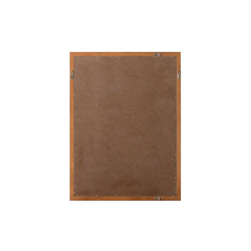 Angle. Elegant Kitchen and Bath - Noah Wooden Rectangle Mirror 48 x 36 in Brandy Walnut - Brandy Walnut.