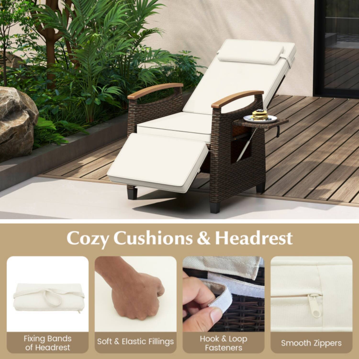 Cozy Cushions & Headrest

- Fixing Bands of Headrest
- Soft & Elastic Fillings
- Hook & Loop Fasteners
- Smooth Zippers