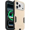 Front. OtterBox - Artist Edition MagSafe Commuter Series Case for iPhone 17 Pro - Sandstone Pink Hearts.