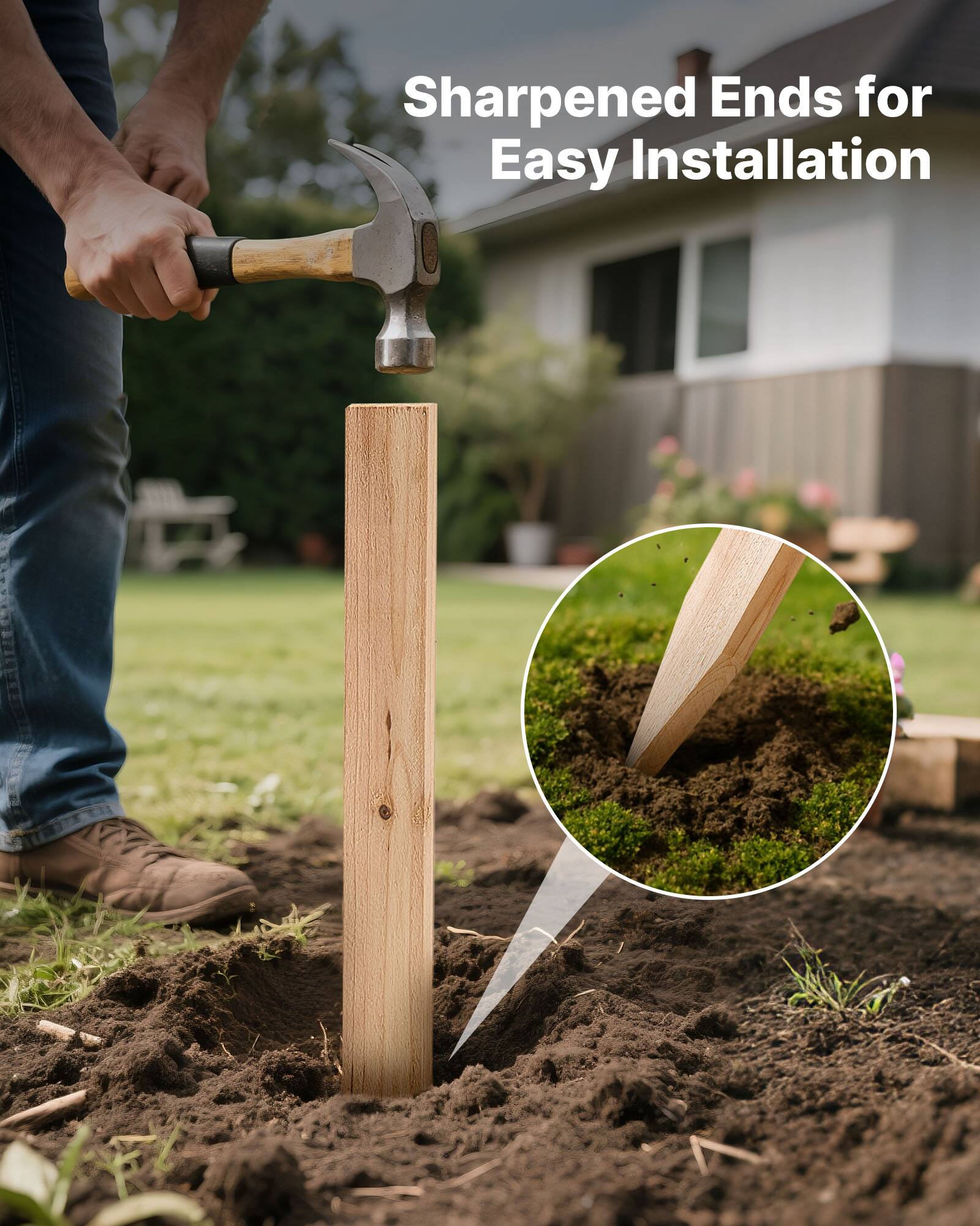 Sharpened Ends for Easy Installation