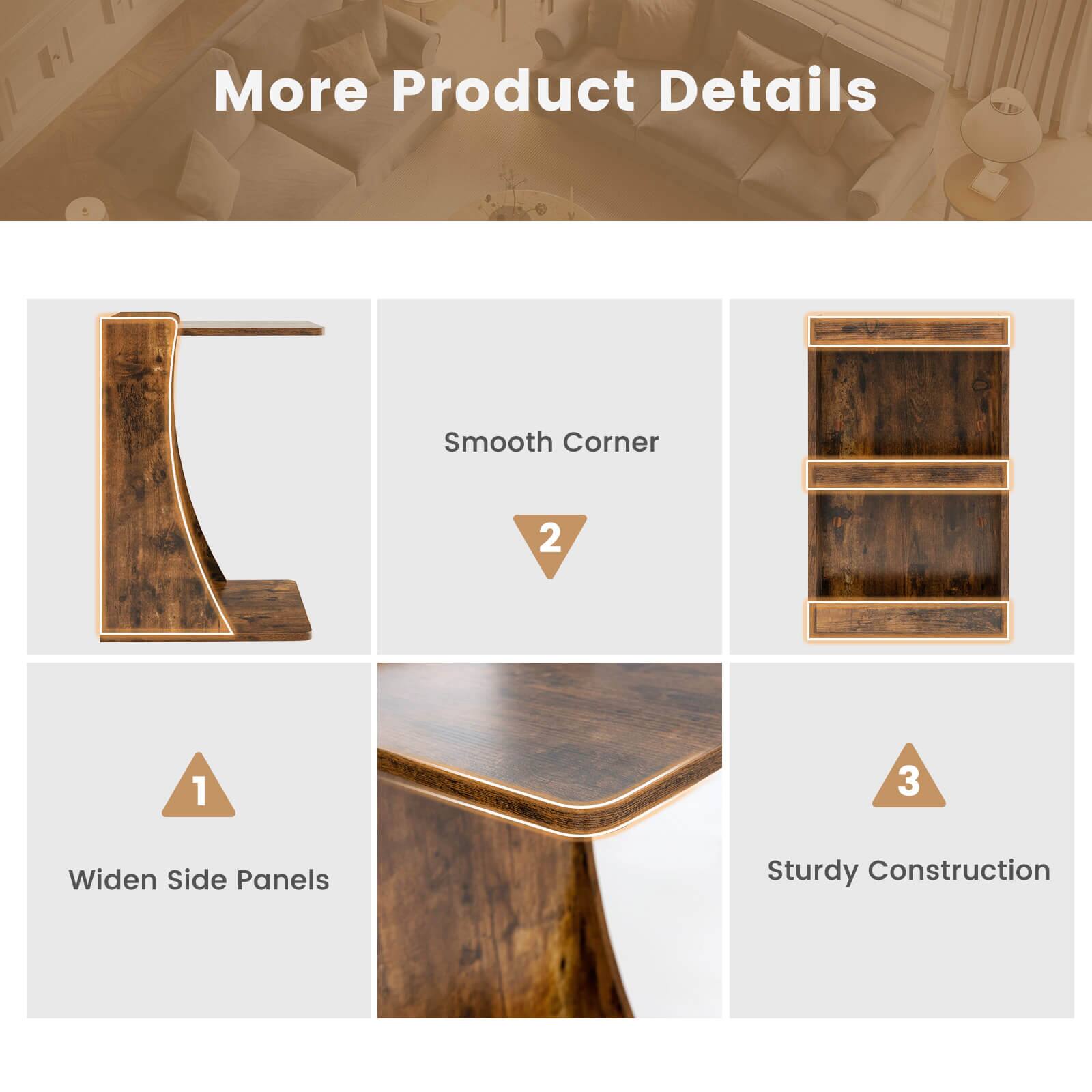 More Product Details
1. Widen Side Panels
2. Smooth Corner
3. Sturdy Construction