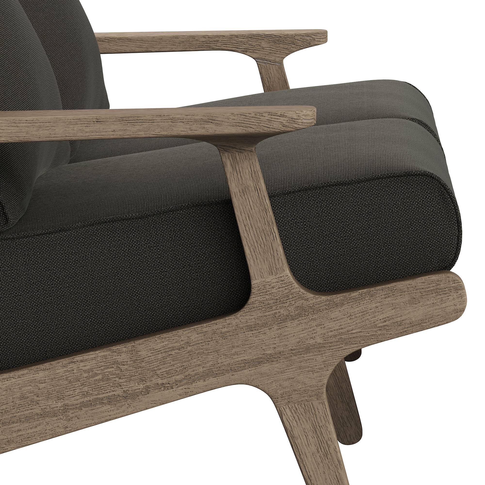 Alt View 6. Modway - Saratoga Outdoor Patio Teak Wood Loveseat by Modway - Weathered Gray Flint.