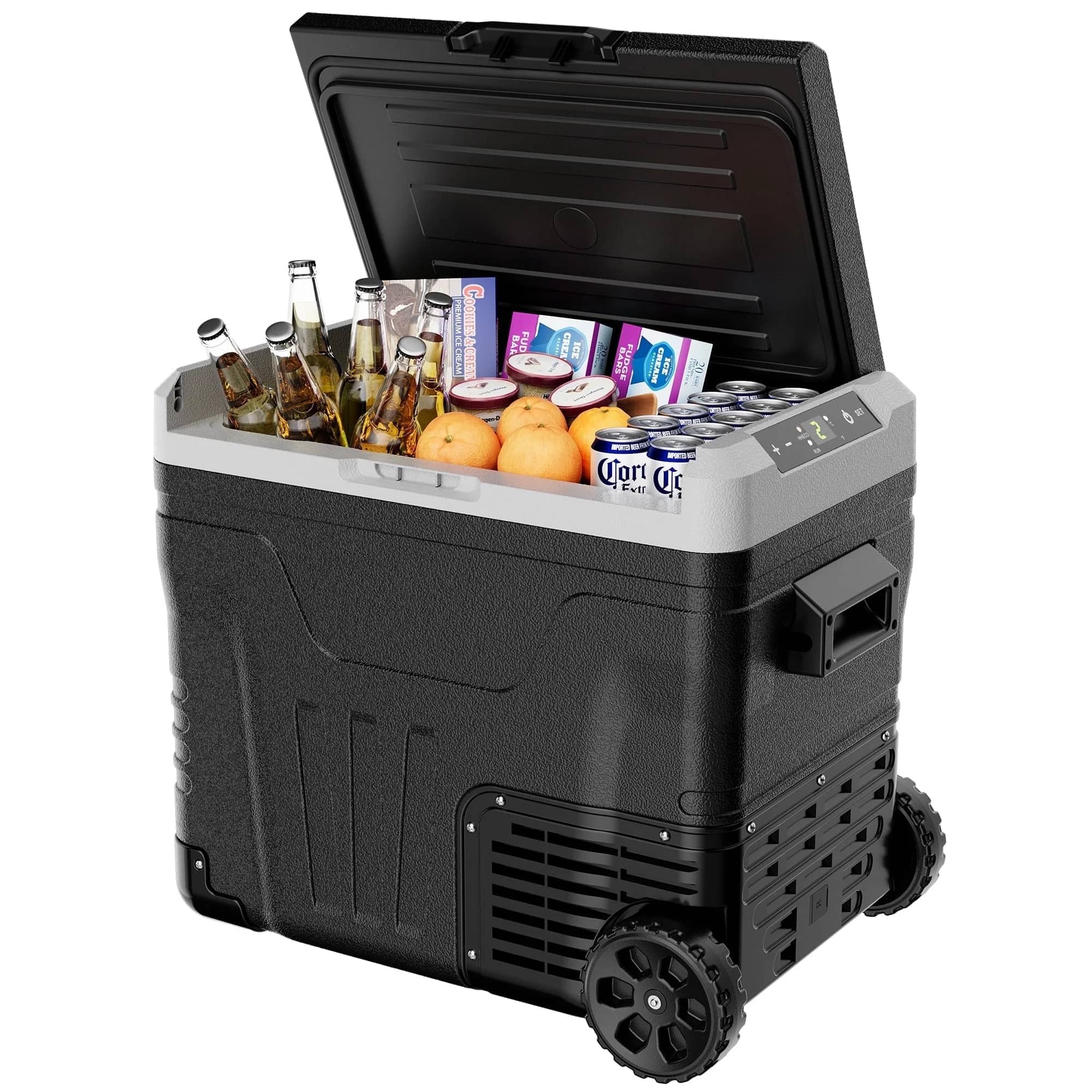 新品未使用 VANLIFE SUPPLY CAR SIDE CHILLER ➂ SIMZLIFE 12Volt Portable Refrigerator, 53QTCar Fridge DC & AC, 4