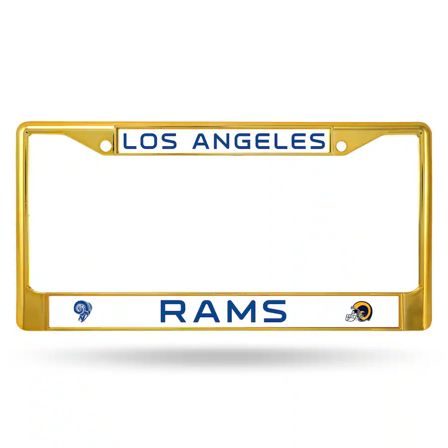 Only Rams Rear Plate Rico Industries Los Angeles LA Rams Gold Color Painted Chrome Metal ...