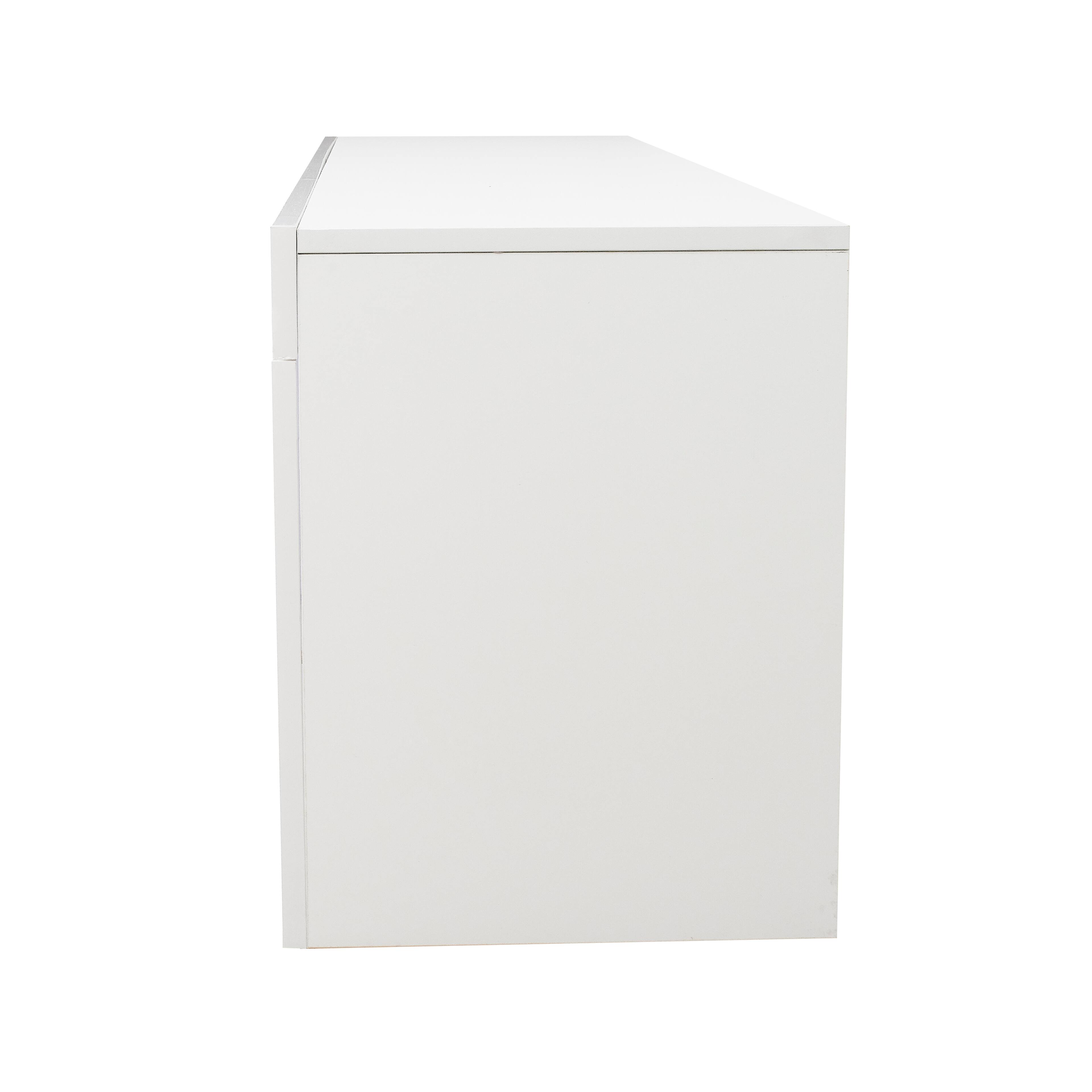 Alt View 2. GOODSILO - Modern Entertainment Center with LED Lights, Fits Up to 70 Inch TVs - White.