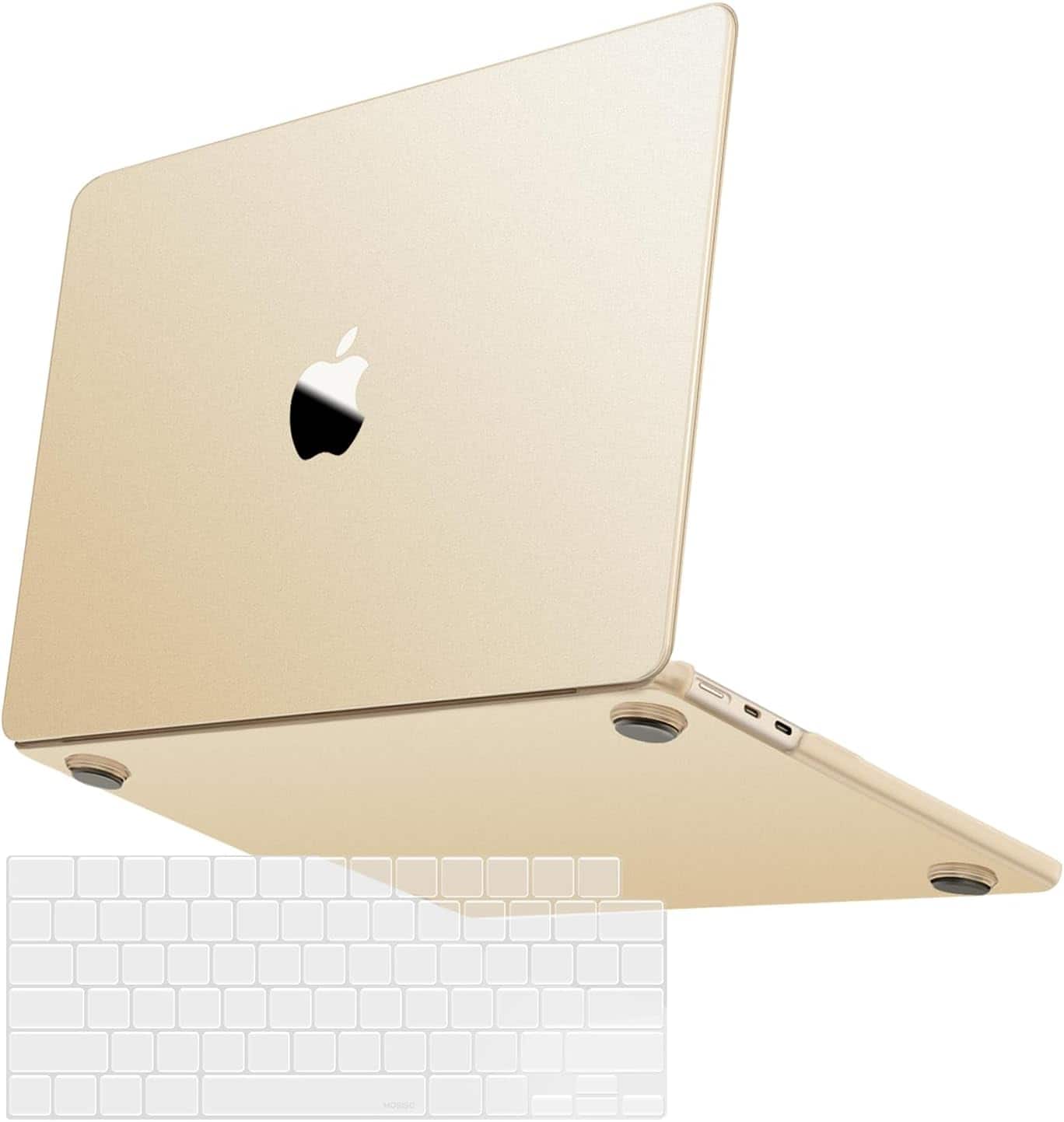 mosiso - Ultra-Thin Hard Shell Case & Keyboard Cover for MacBook Air 13 inch (A3449 A3240 A3113 A2681 2022–2026) - Starlight Clear