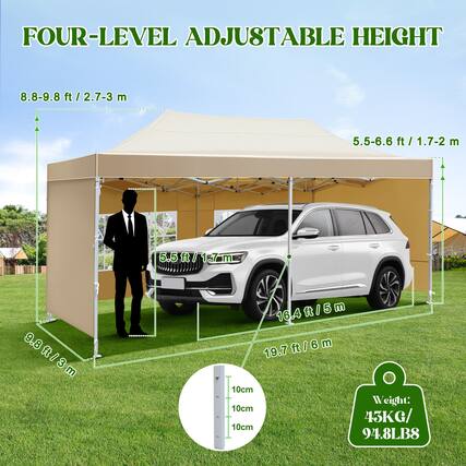 FOUR-LEVEL ADJUSTABLE HEIGHT
8.8-9.8 ft / 2.7-3 m
5.5-6.6 ft / 1.7-2 m
5.5 ft / 1.7 m
9.8 ft / 3 m
16.4 ft / 5 m
19.7 ft / 6 m
Weight: 45KG / 94.8 LBS