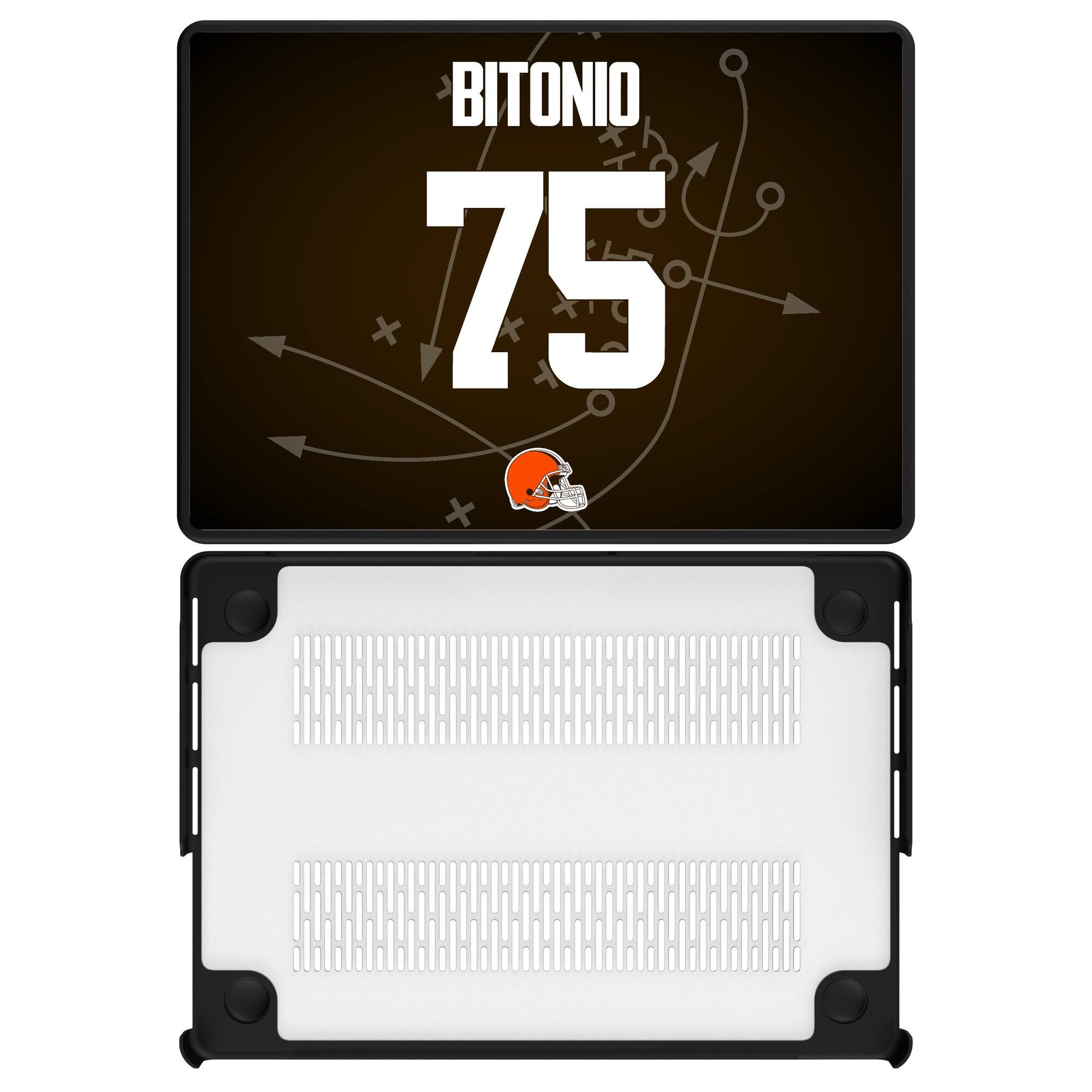 Front. Keyscaper - Joel Bitonio Cleveland Browns MacBook Case - Air 15 in - Multicolor.