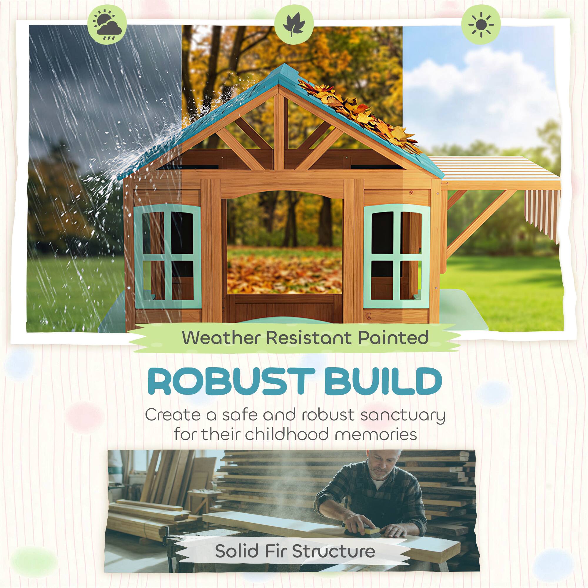 Weather Resistant Painted  
ROBUST BUILD  
Create a safe and robust sanctuary for their childhood memories  
Solid Fir Structure