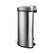 Angle. Hivvago - Dual Stainless Steel 18-Gallon Trash Can Recycle Bin with Motion Sensor Lid - Silver.