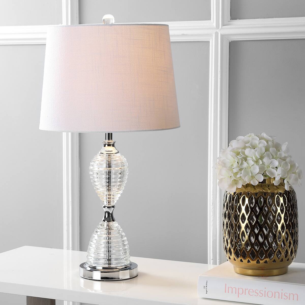 Alt View 5. Jonathan Y - Aubrey 24" Crystal LED Table Lamp, Clear (Set of 2) - Clear.