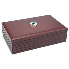 Jardine - Tulane Green Wave 6'' x 9'' Rosewood Desk Box - Brown