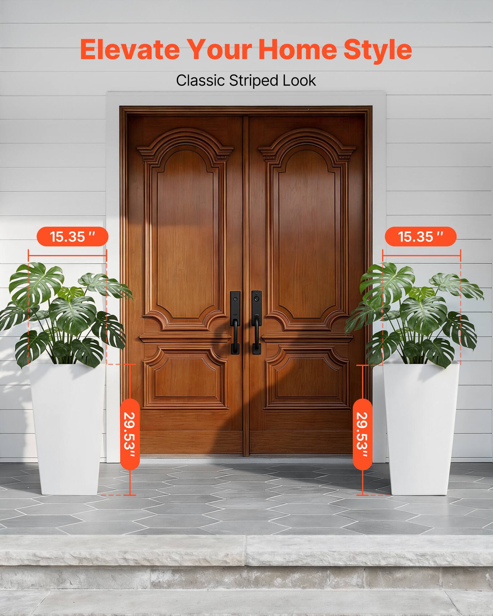Elevate Your Home Style  
Classic Striped Look  

15.35"  
15.35"  
29.53"  
29.53"