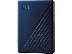 Front. Western Digital - WD 5TB My Passport for Mac Portable External Hard Drive Storage USB-C/USB-A 3.2 - Midnight Blue (WDBA2F0050BBL-WESN) - Blue.