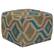 Front. Simpli Home - Johanna Square Pouf - Multi-Color.