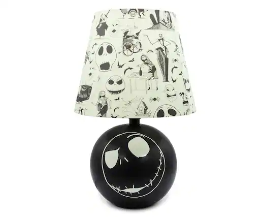 Front. Disney - Disney The Nightmare Before Christmas Jack Skellington Table Lamp | 14 Inches - Black.