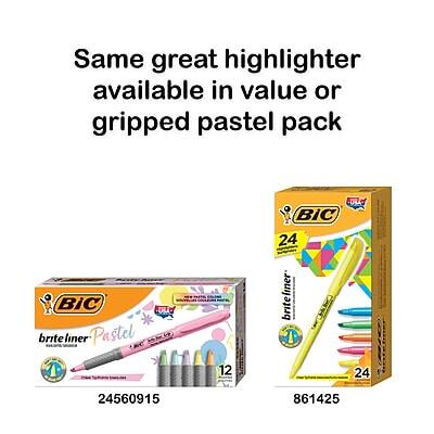 Same great highlighter available in value or gripped pastel pack

BiC brteliner Pastel 12 24560915

BiC brteliner 24 861425