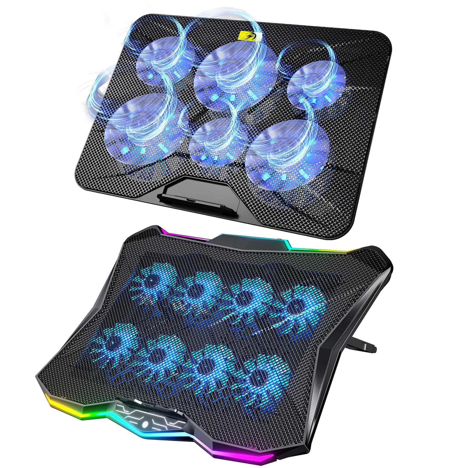 HongFei - 003 Laptop Cooler Pad and AA3 Gaming Laptop 8 Cooling Fans Set - Blue