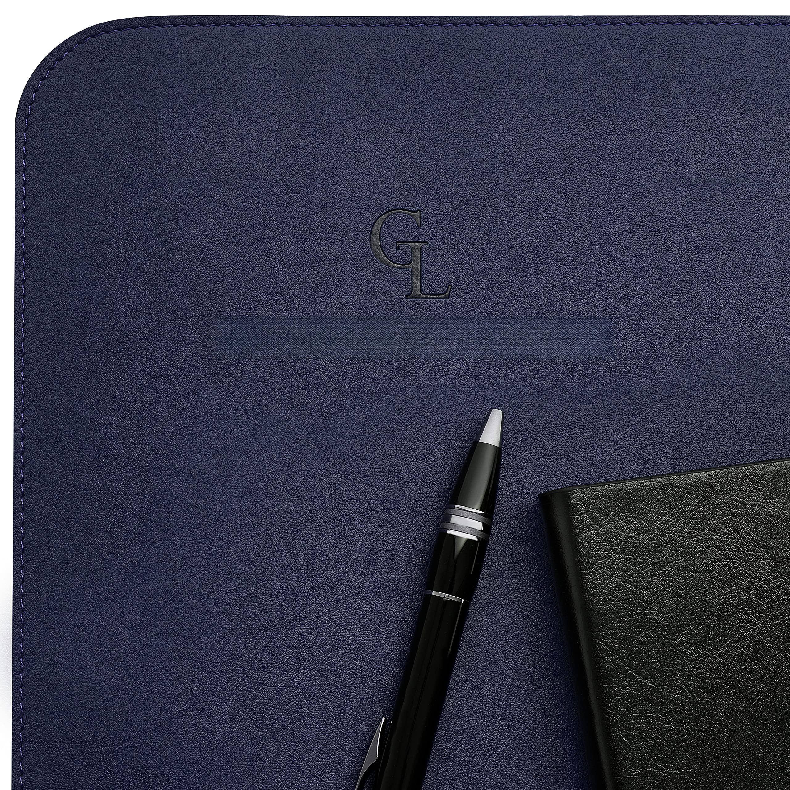 Alt View 2. Fabibe - Desk Mat Writing Pad - Office  Large 36" X 17" Navy Blue Mats On Top Of Desks Gift Ready Elegant Computer Cover Prote... - Black Large.