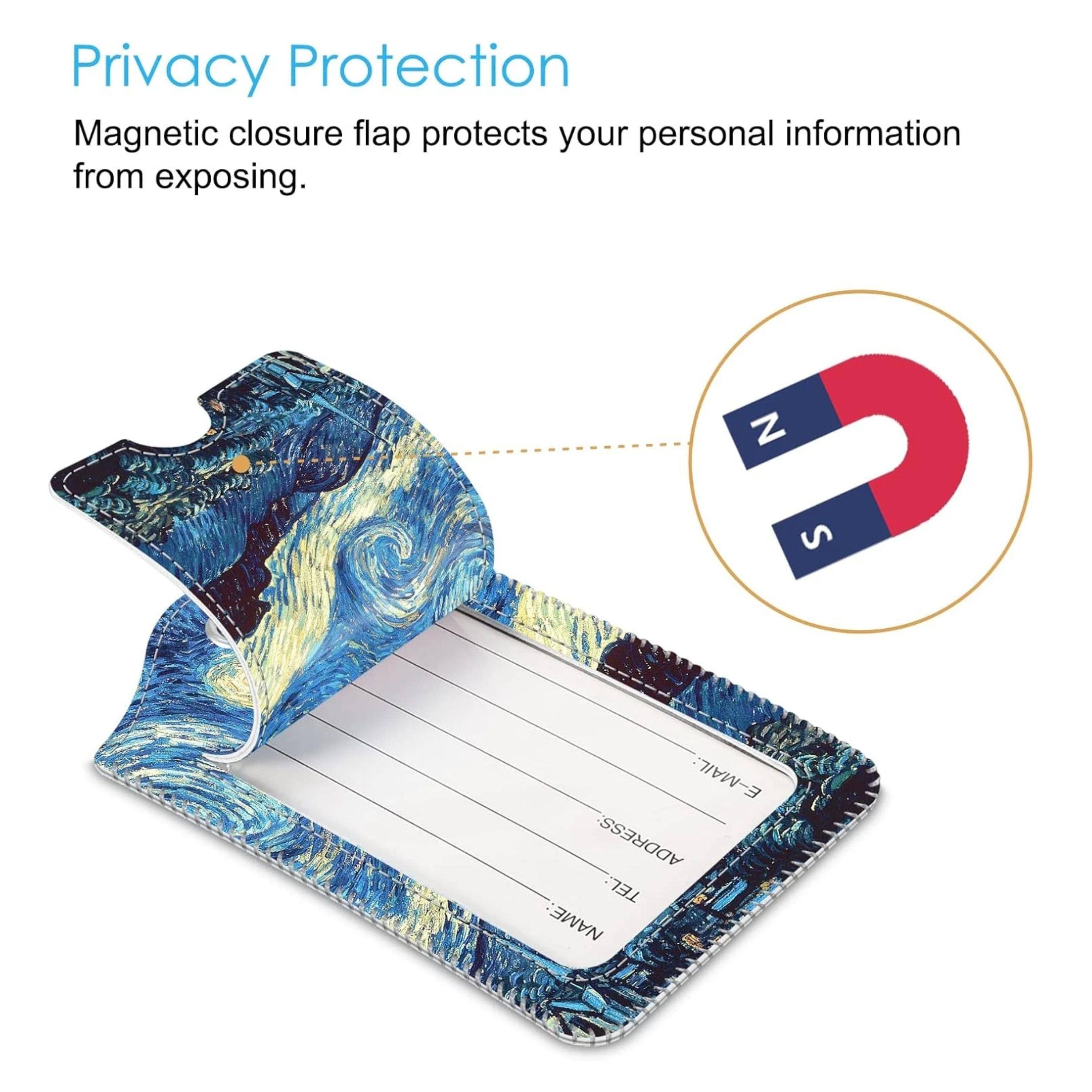 Privacy Protection  
Magnetic closure flap protects your personal information from exposing.  

E-MAIL:  
ADDRESS:  
TEL:  
NAME: